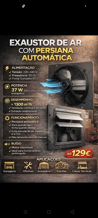 Exaustor 129€. Oportunidades