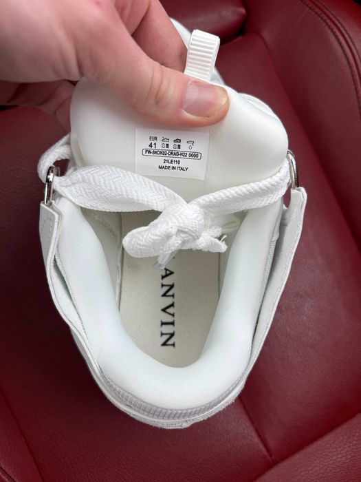(ОПЛАТА ПІСЛЯ ОГЛЯДУ)Lanvin Curb Sneakers All White Менш Дуті