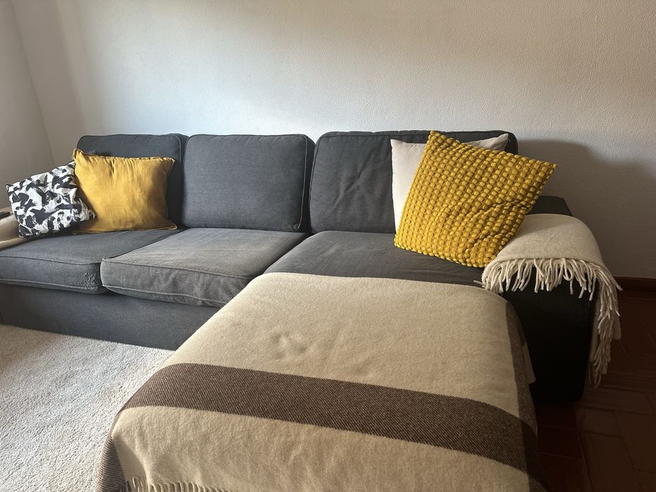 Sofa 3 lugares cinzento