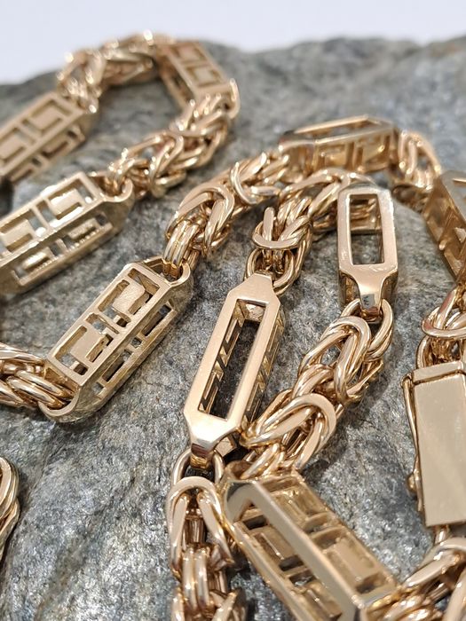 Złoty Łańcuch 585 Splot Królewski Grek Nowy  60 cm