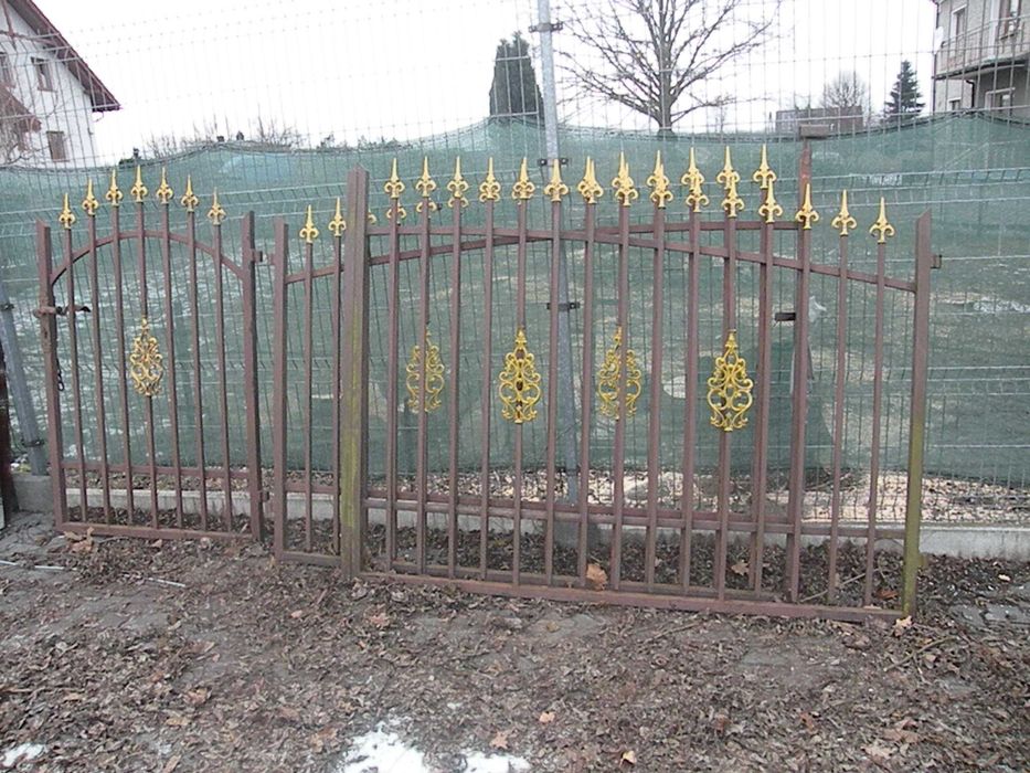 Brama Wjazdowa z Furtką + Zawiasy