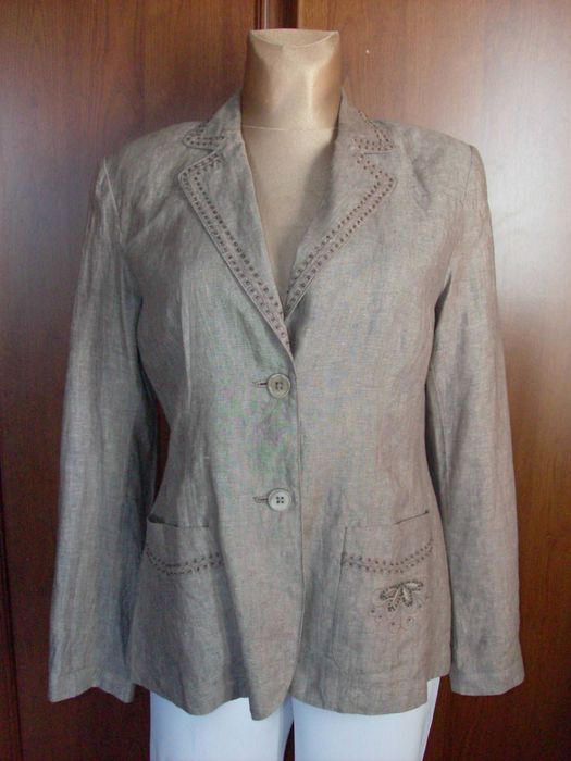 Żakiet marynarka Olsen len R.42