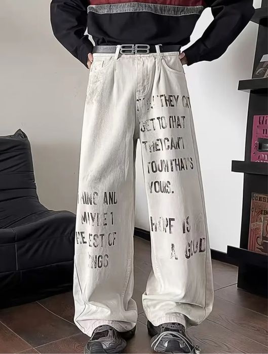 Широкі штани з написами / Baggy / Streetwear