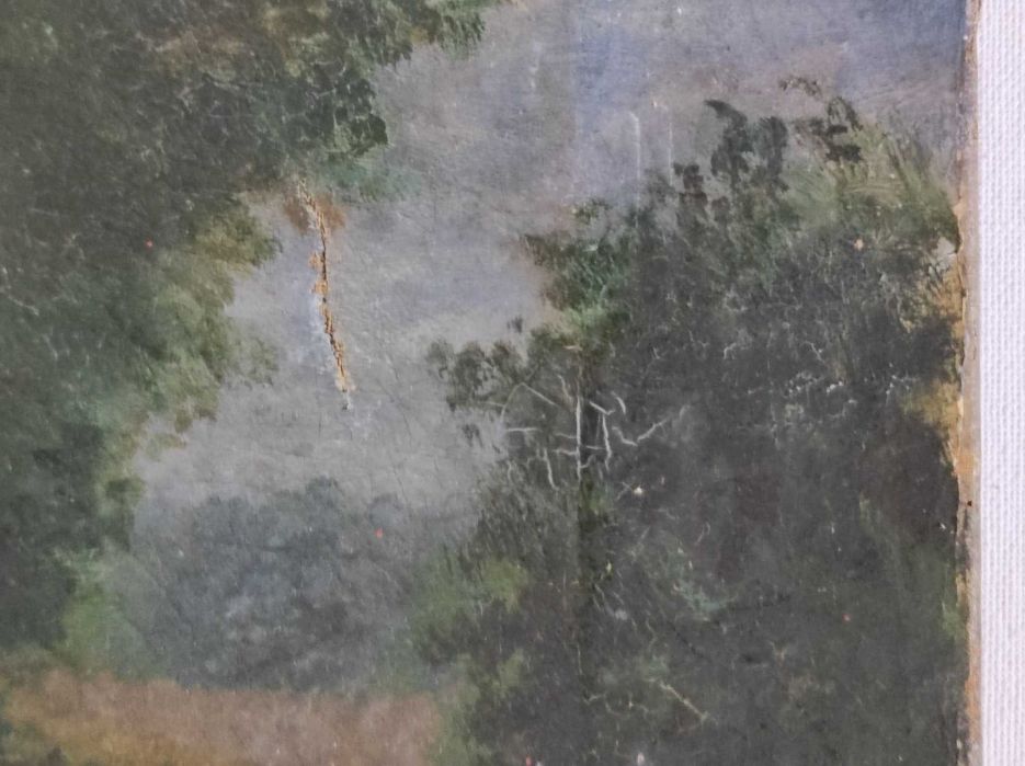 Paisagem com árvores  - Pintura a óleo sobre tela - BARBIZON - Quadro