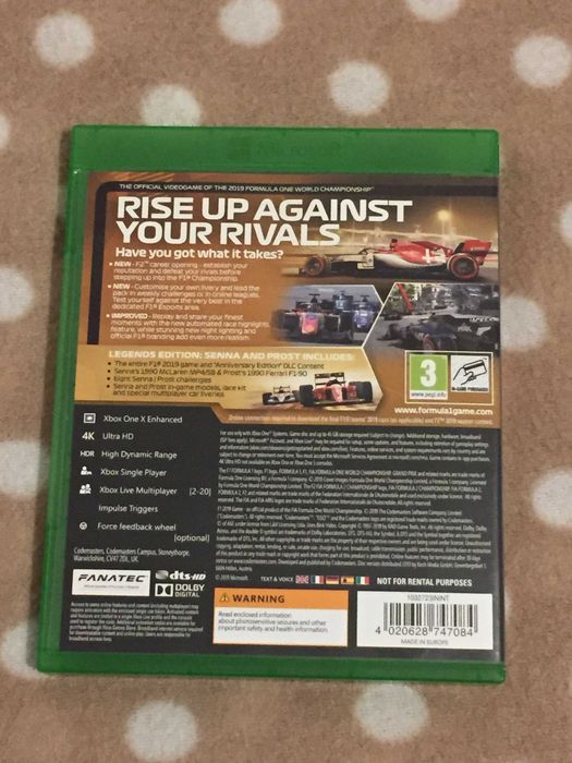 jogo F1 2019 Xbox One