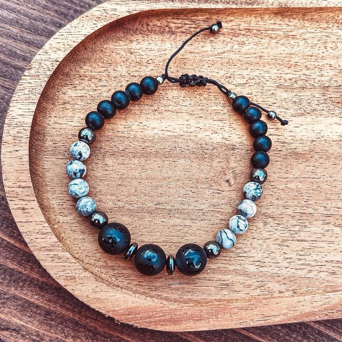 Bransoletka męska Tybet mantra dostatku