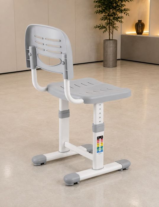 Дитяча парта FunDesk Littonia Grey + стілець, Led лампа, підставка