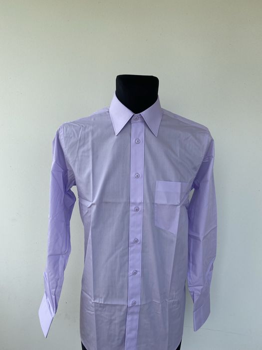 Koszula męska nowa 39 rozmiar 176-182 wrost liliowy gładka długi rękaw