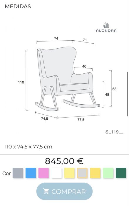 Poltrona Amamentação Alondra
