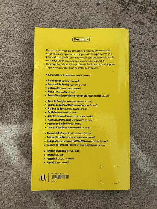 Livro de resumos de Biologia