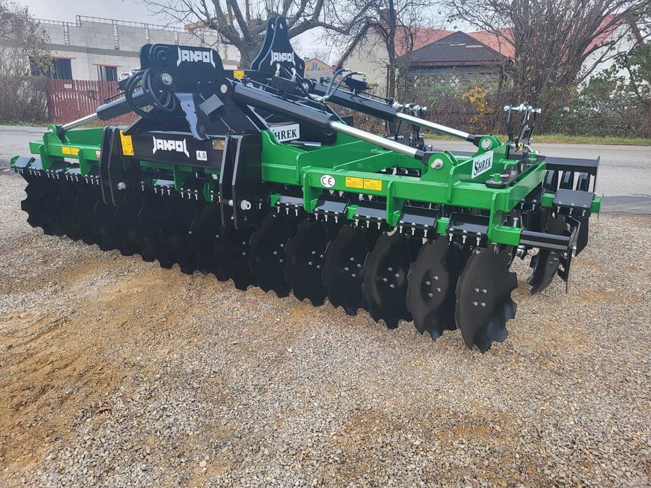 brona talerzowa hydrauliczna JANPOL SHREK 4m 560 talerz daszek 600