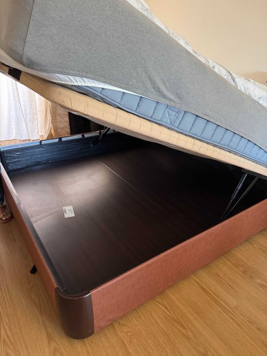 Cama de Casal 180x190 com Arrumação + Colchão Pikolin Master