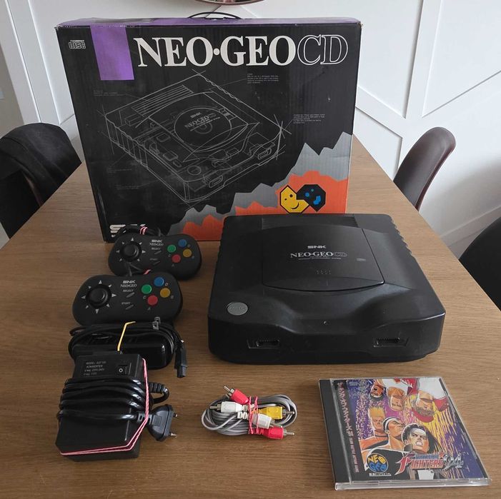 Kultowa Konsola Neo Geo CD, dwa kontrolery, gra, Komplet!