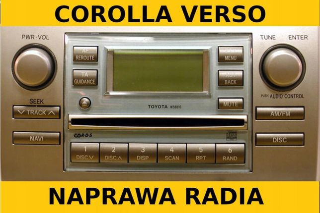 Radio Toyota Corolla Verso Naprawa