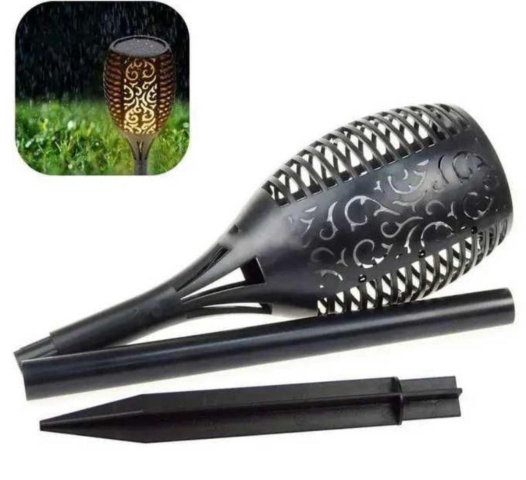 Садовый фонарь факел на солнечной батарее светильник аккумуляторный