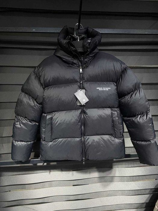 Чоловічий пуховик Armani Exchange з капюшоном Армані куртка зимова тепла S M L XL