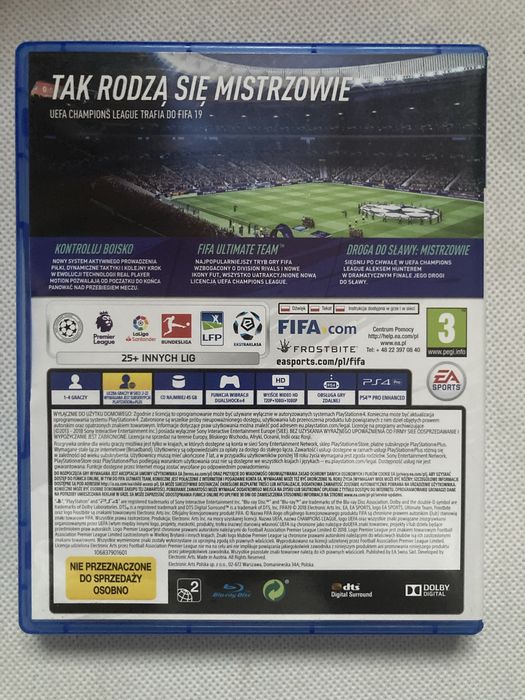FIFA 19 i FiFA 17 na PS4 Stan Bardzo dobry