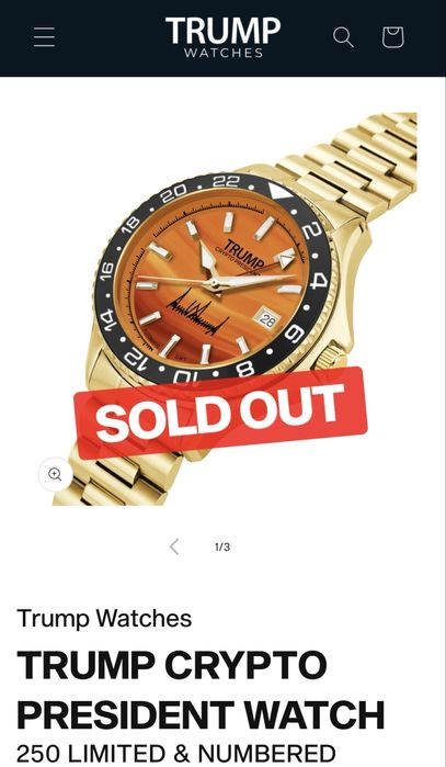 Часы Трампа cryptopresident BTC