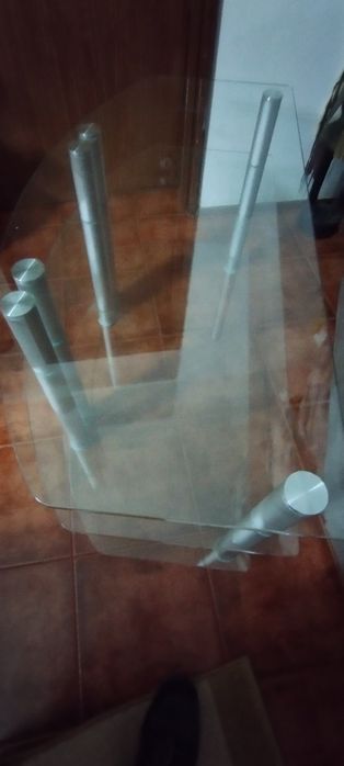 Mesa para tv em vidro