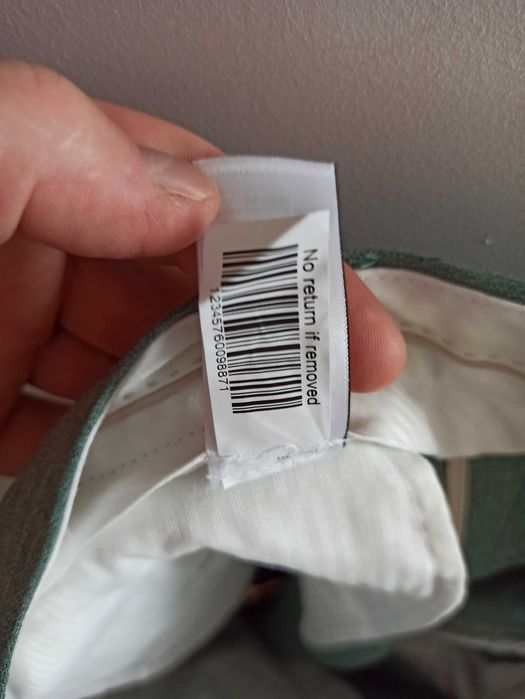 Spodenki męskie lniane r. 38,kolor zielony