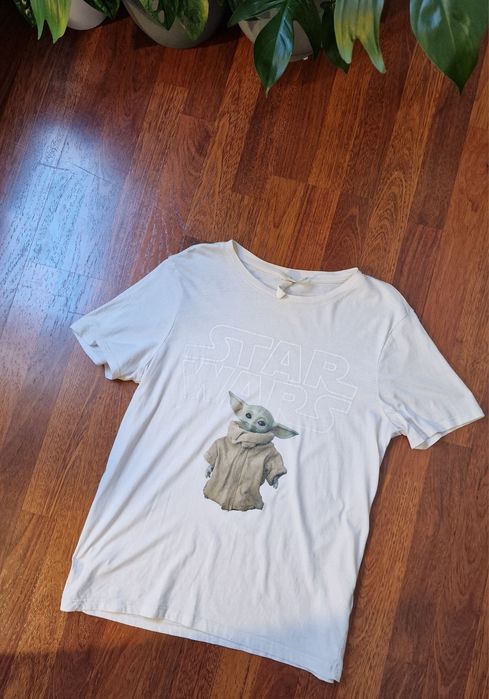 Koszulka damska t-shirt 38 M H&M star wars baby Yoda 100% bawełna