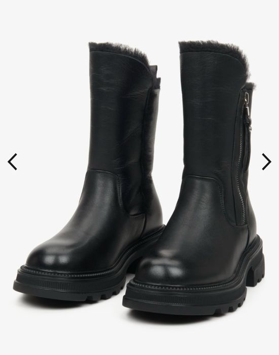 Зимові шкіряні чоботи