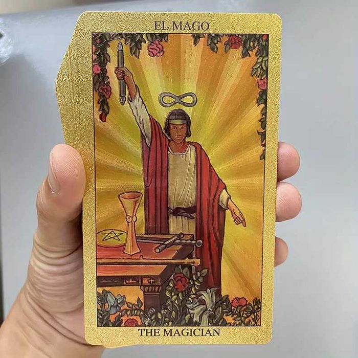 Карти золоте таро райдера уейта gold tarot фольговані