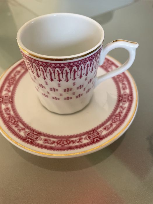 Chávena + Pires NG Portugal - Motivos Rosa /Branco