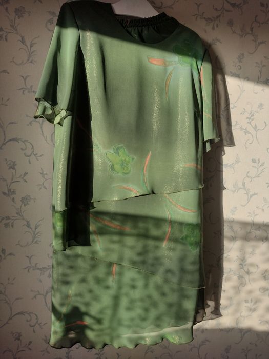 Zestaw, spódnica i bluzka, wieczorowa, bal, wesele, komplet, zielony,