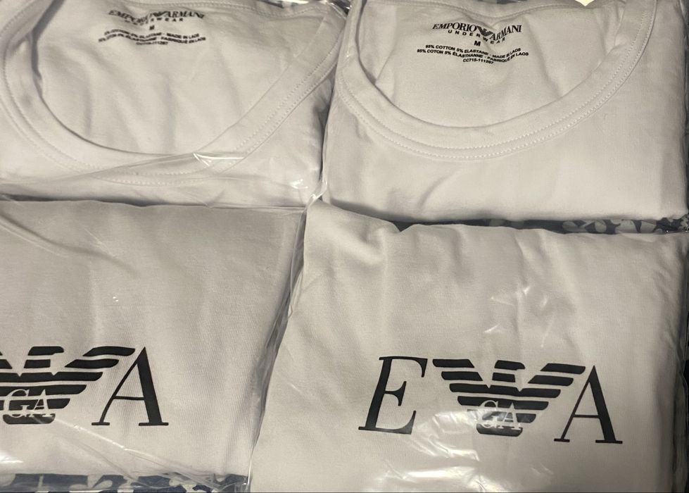 Emporio Armani t-shirt męski komplet 2-pack bialy r. S, M, L, XL