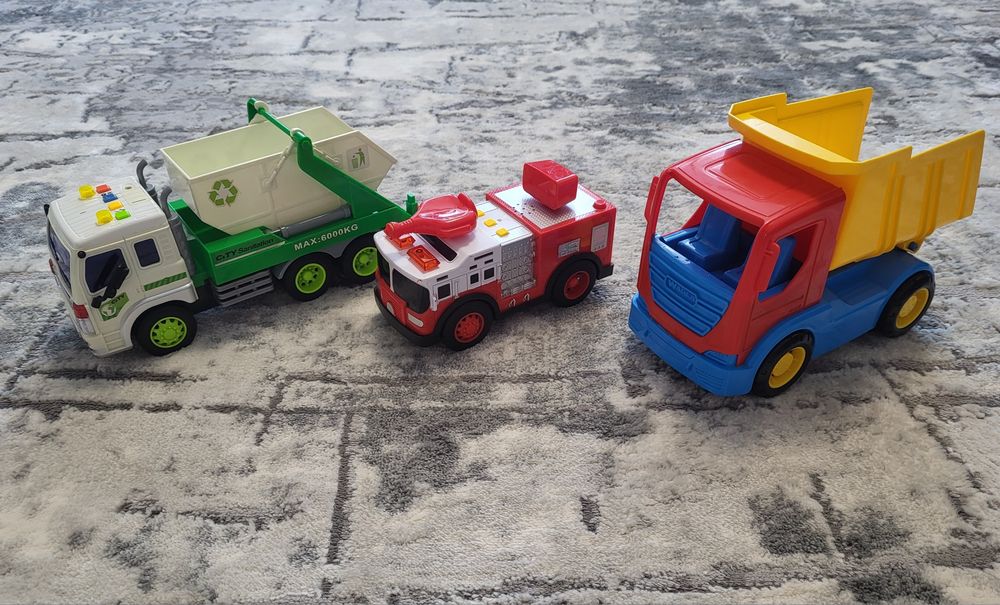 сміттєвоз,мусоровоз, пожежна машина, пожарная, вантажівка, самосвал