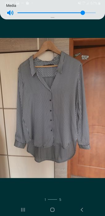 Koszula Zara paski M oversize woman elegant marynarska glamour tkmaxx