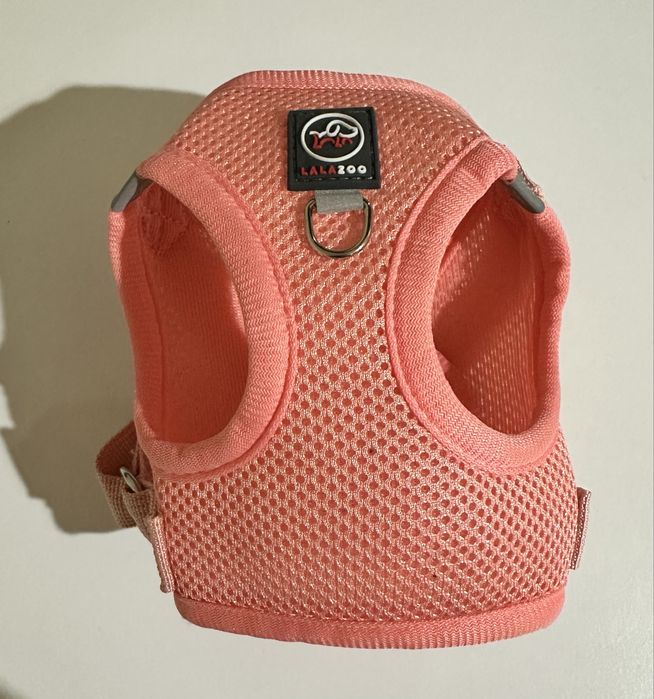 Szelki dla psa + smycz różowe