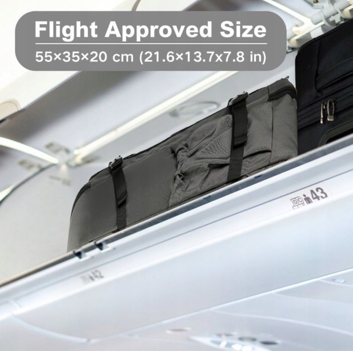 Plecak Ryanair 55x40x20 10KG Bagaż Podręczny Duży Męski Szary 40L