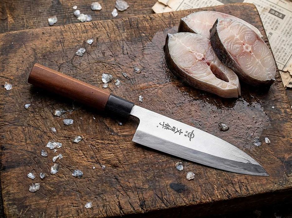Japoński Nóż Deba Bunmei Ginchō Yoshikin 180mm Stal Nierdzewna