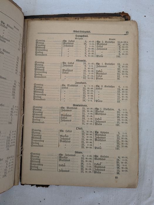 Antyczna Biblia niemiecka 1898 Martin Luther stara księga vintage