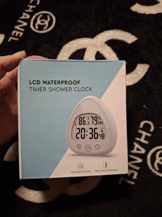 Wodoodporny zegar łazienkowy cyfrowy