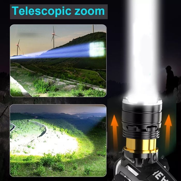 Lanterna poderosa led zoom