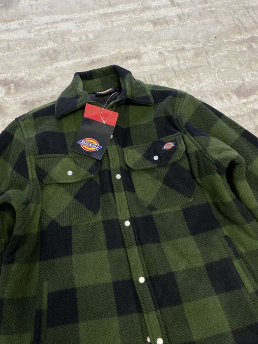 Куртка Dickies PORTLAND SHIRT зелена в клітинику тепла нова оригінал