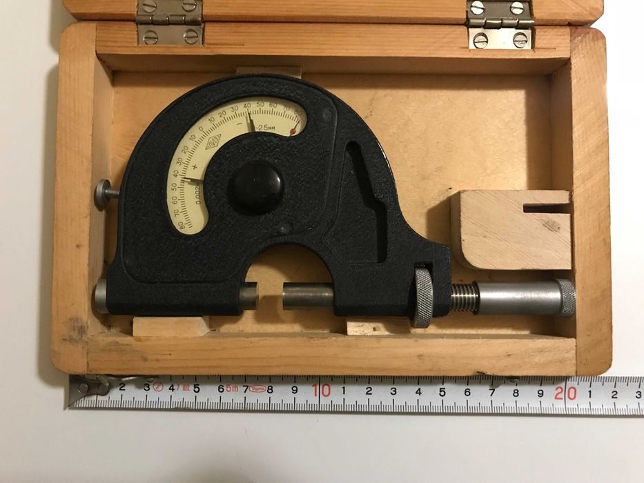 Пассаметр Рычажная Скоба ЛИЗ СССР Микрометр 0-25 мм ГОСТ 4731-53