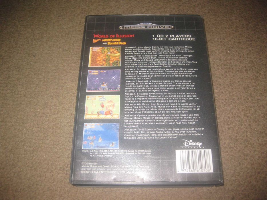 Jogo "World Of Illusion" para Sega Mega Drive
