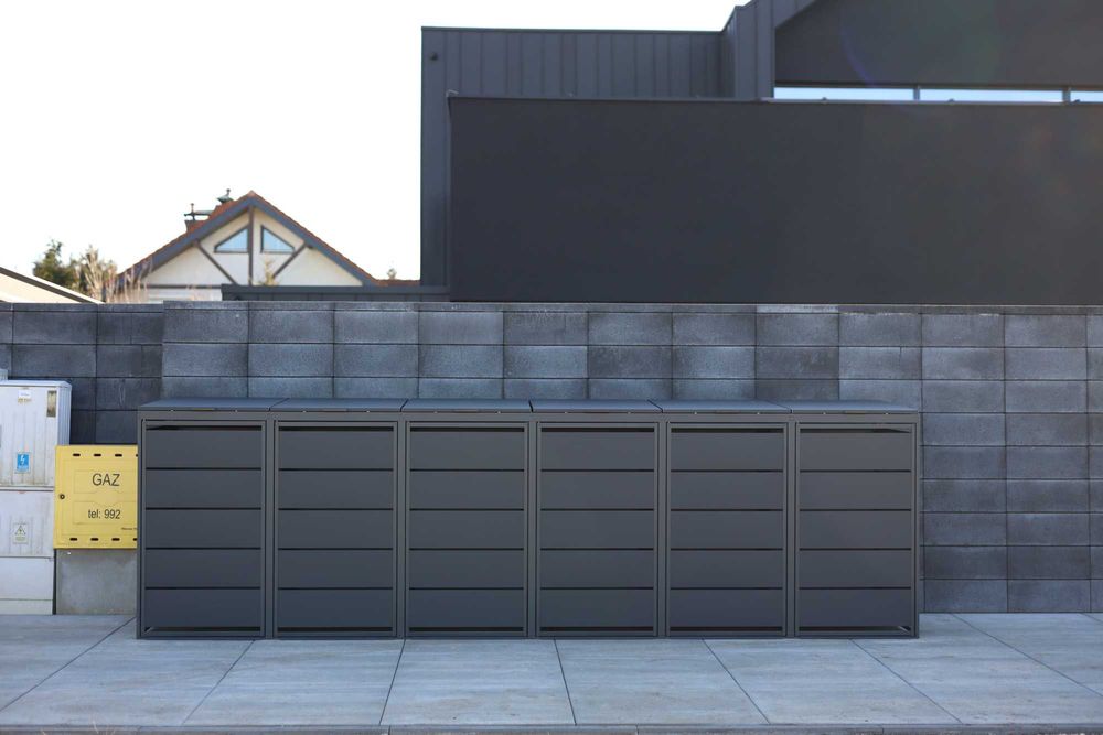 Zabudowy koszy Top Box Obudowy koszy Osłona kosza 3x240L Premium