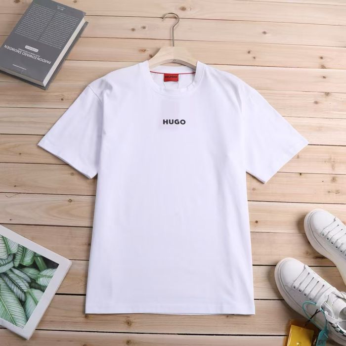 Футболка HUGO чоловіча | Premium | Чорна / Біла | M-XXL
