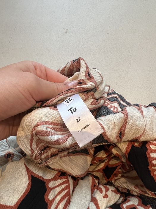 Długi/maxi kombinezon w kwiaty, szeroki, zwiewny, 5XL
