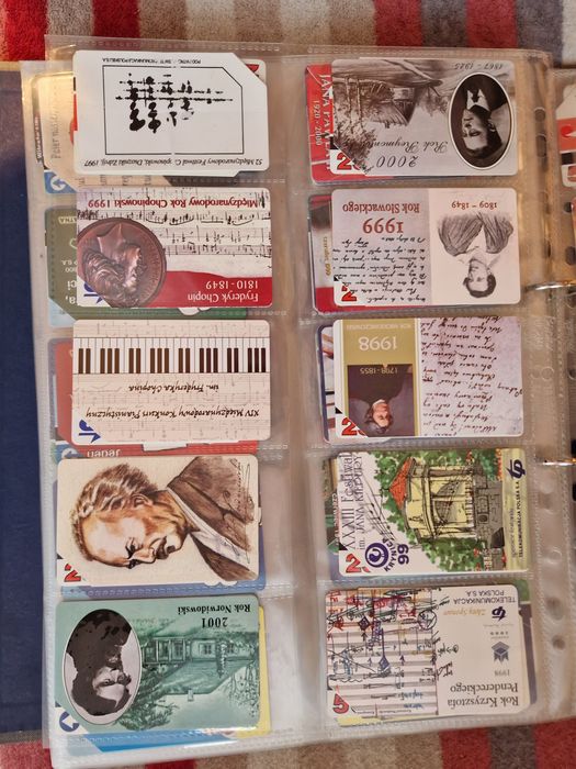 Karty telefoniczne 600 szt + albumy