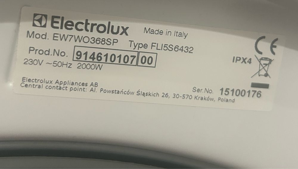 Pralko-suszarka Electrolux