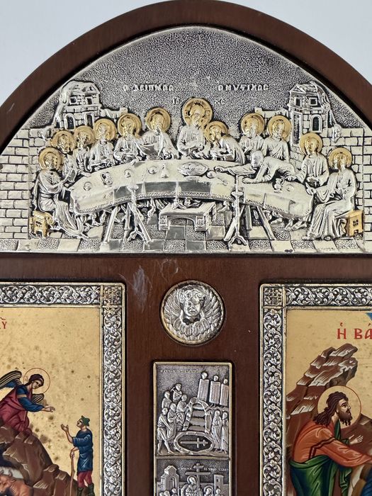 Quadro com gravuras em prata