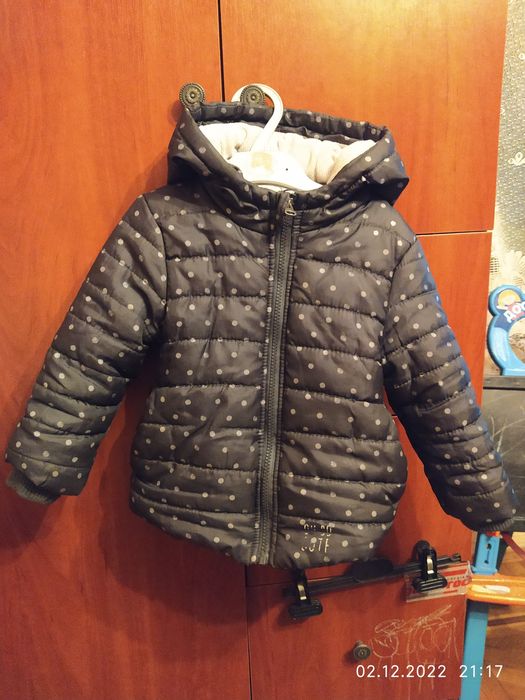 Тепла зимня куртка на дівчинку. 18-24 місяца Lupilu. Носили до 3 років