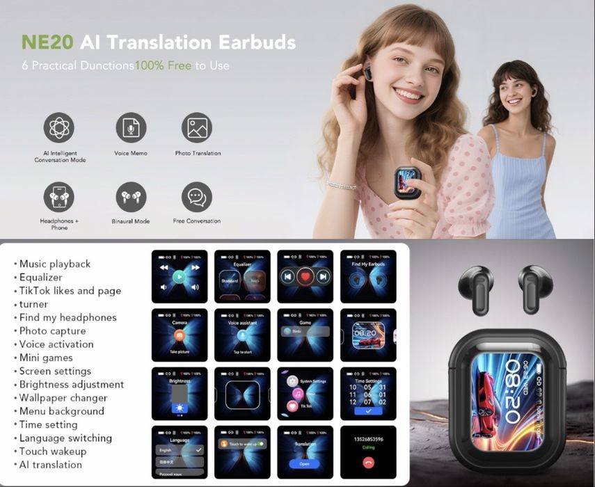 Бездротові навушники HTC NE20 white (білі)