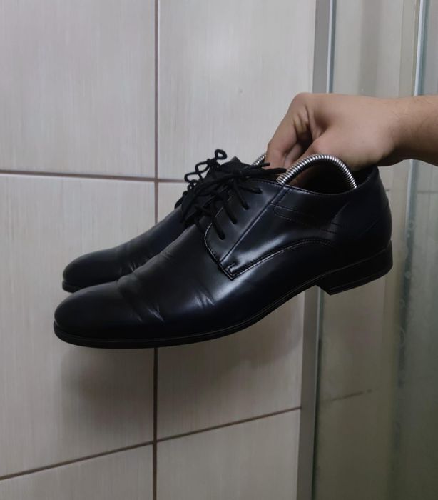 buty męskie Ryłko 41 unisex eleganckie niebieskie czarne wiązane comfo